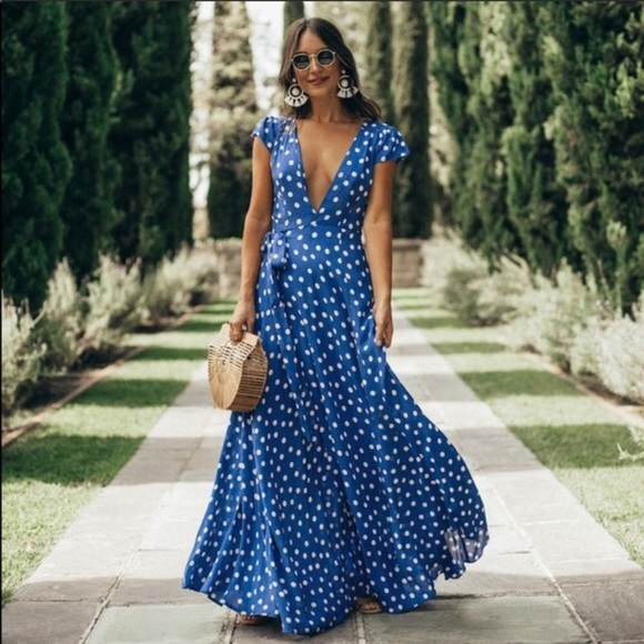 Tularosa Sid Wrap Dress - Robin Dot size M